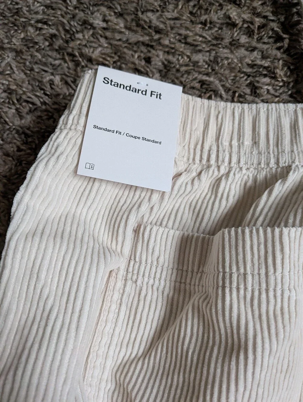 NWT Jordan Ivory Corduroy Cotton Chicago Cargo Pants Men's L